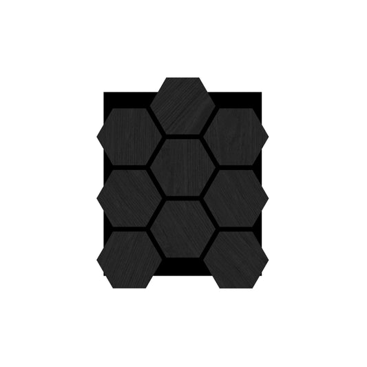 Acoustic Honeycomb Wood Panel - Black Oak