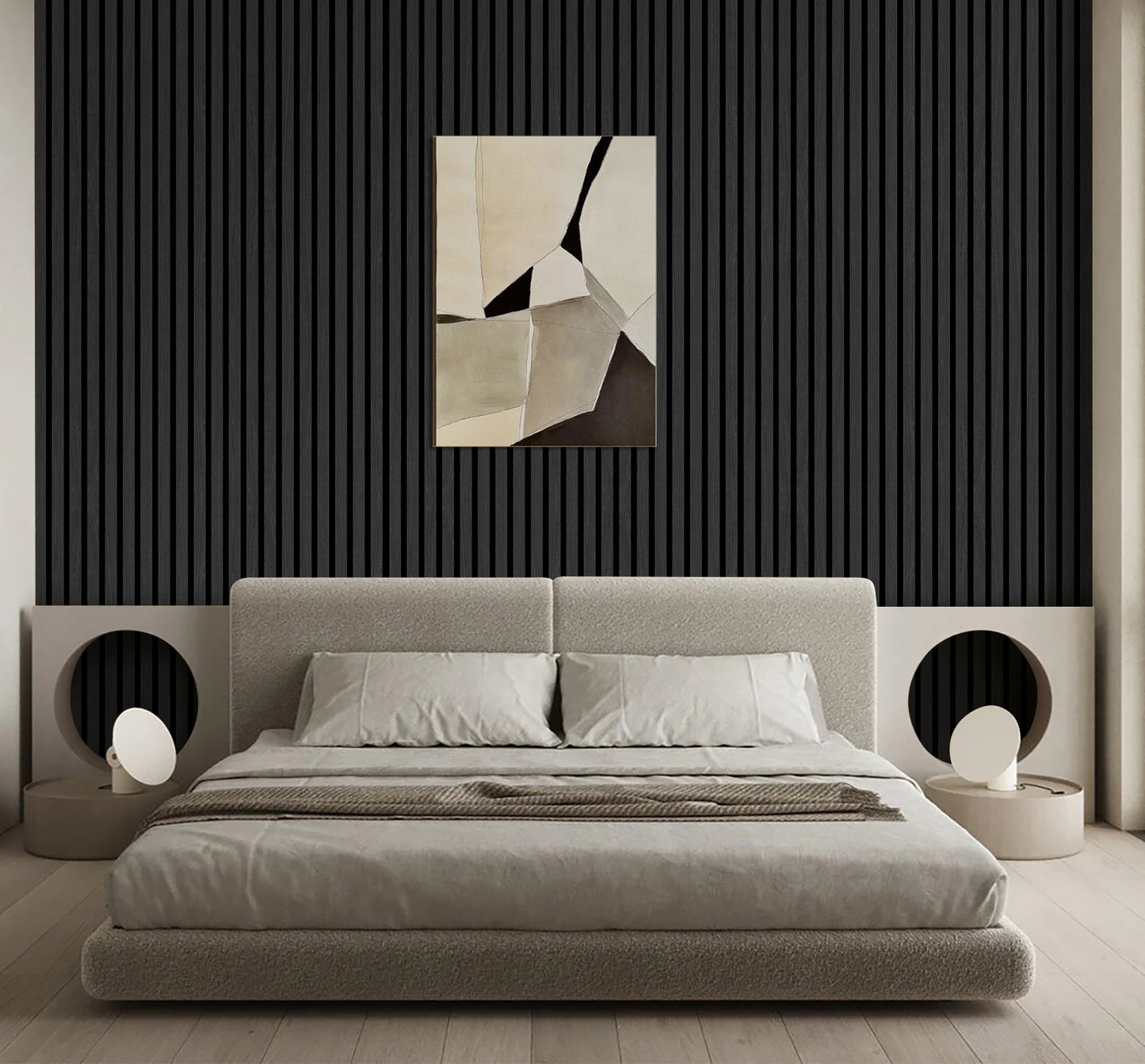 Acoustic Wide Wood Panel - Black Oak