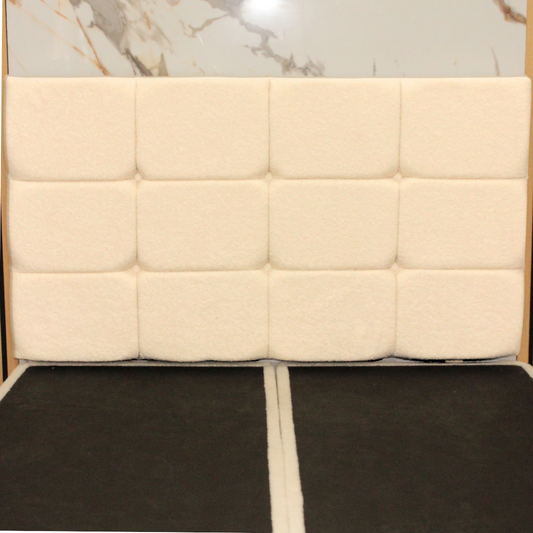 Sloane – Cubic Design with Buttons Headboard - Boucle