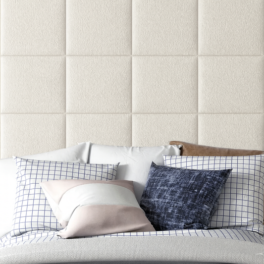 Square Upholstered Wall Panels - Boucle