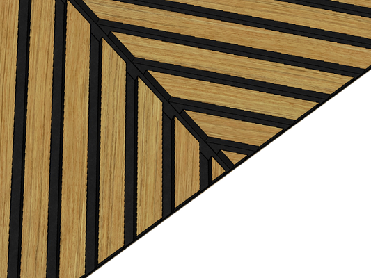 Herringbone Acoustic Wood Panel - Teak