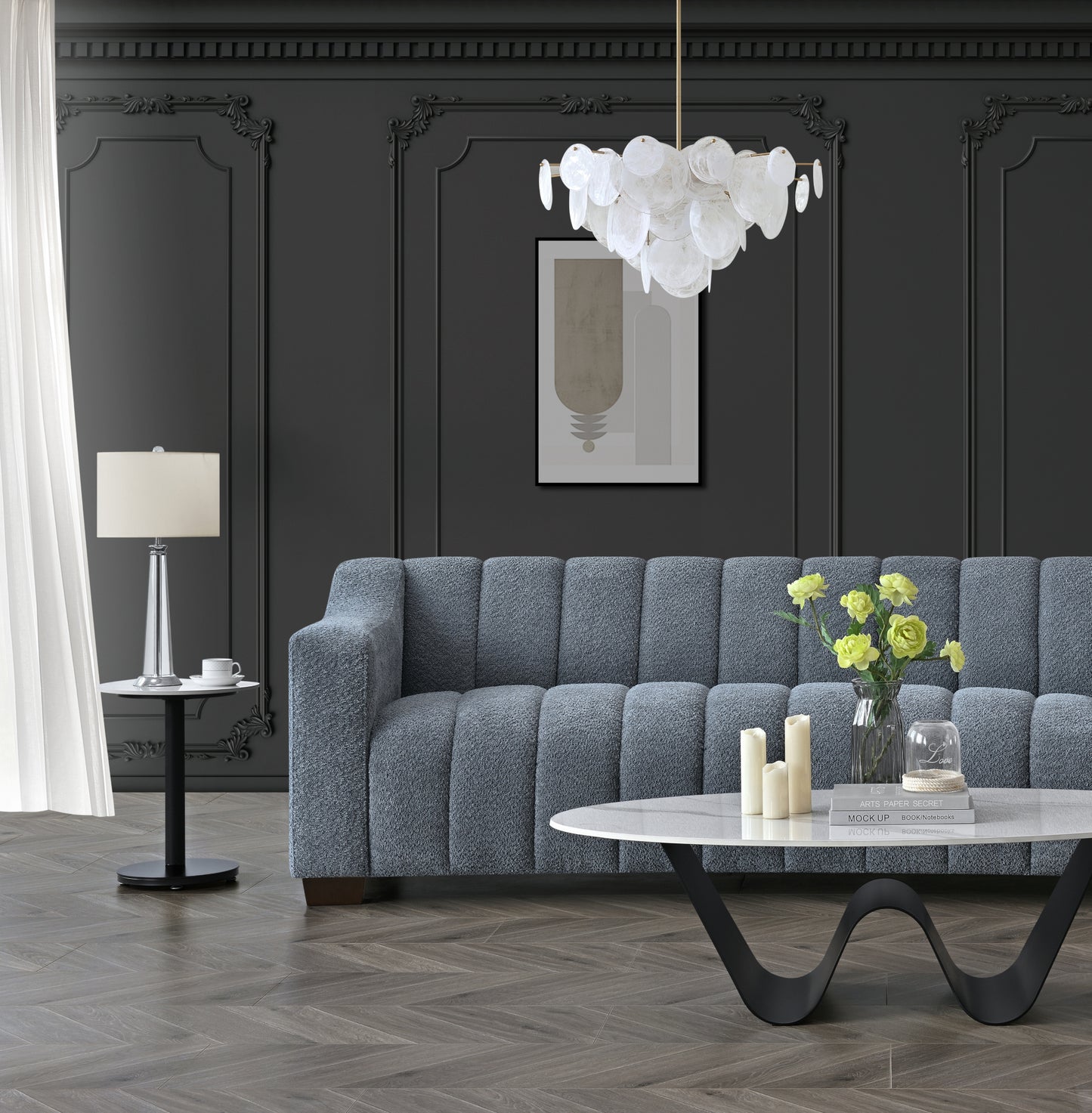 Apollo 3 Seater Sofa in Bouclé Fabric
