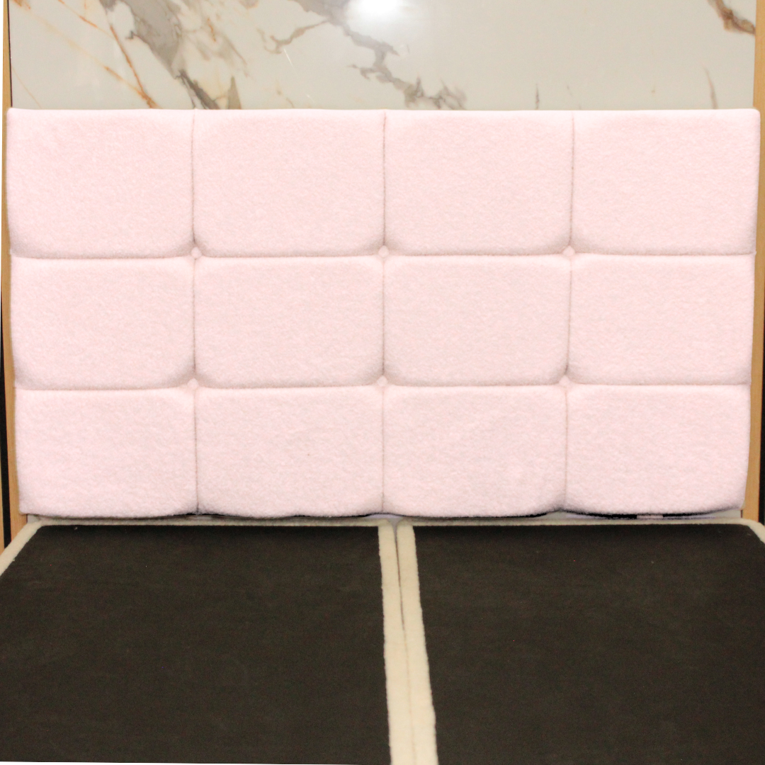 Sloane – Cubic Design with Buttons Headboard - Boucle
