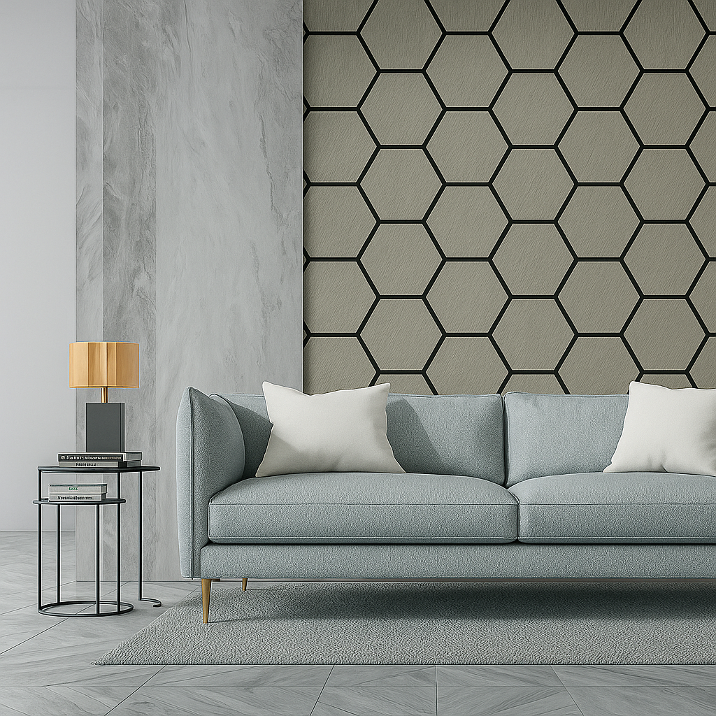 Acoustic Honeycomb Wood Panel - Silver Walnut