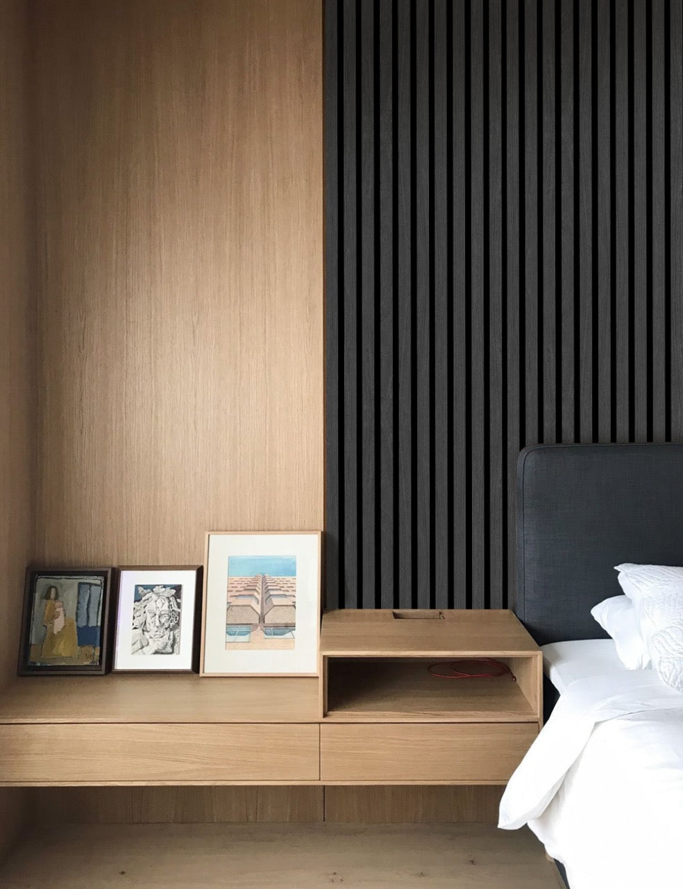 Acoustic Wide Wood Panel - Black Oak