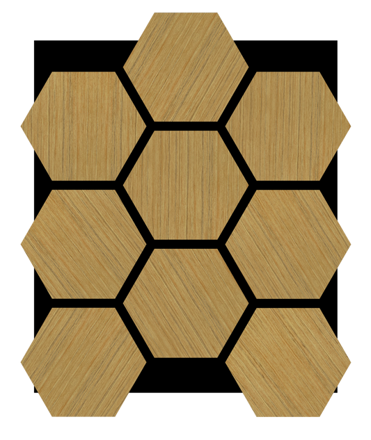 Acoustic Honeycomb Wood Panel - Teak