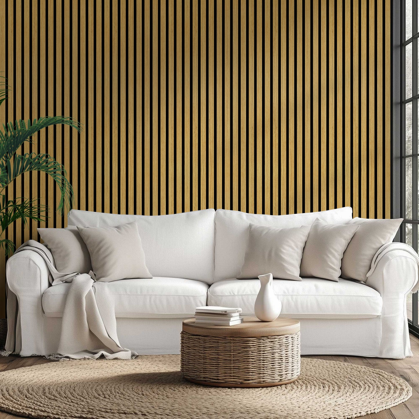 Acoustic Wide Wood Panel - Teak