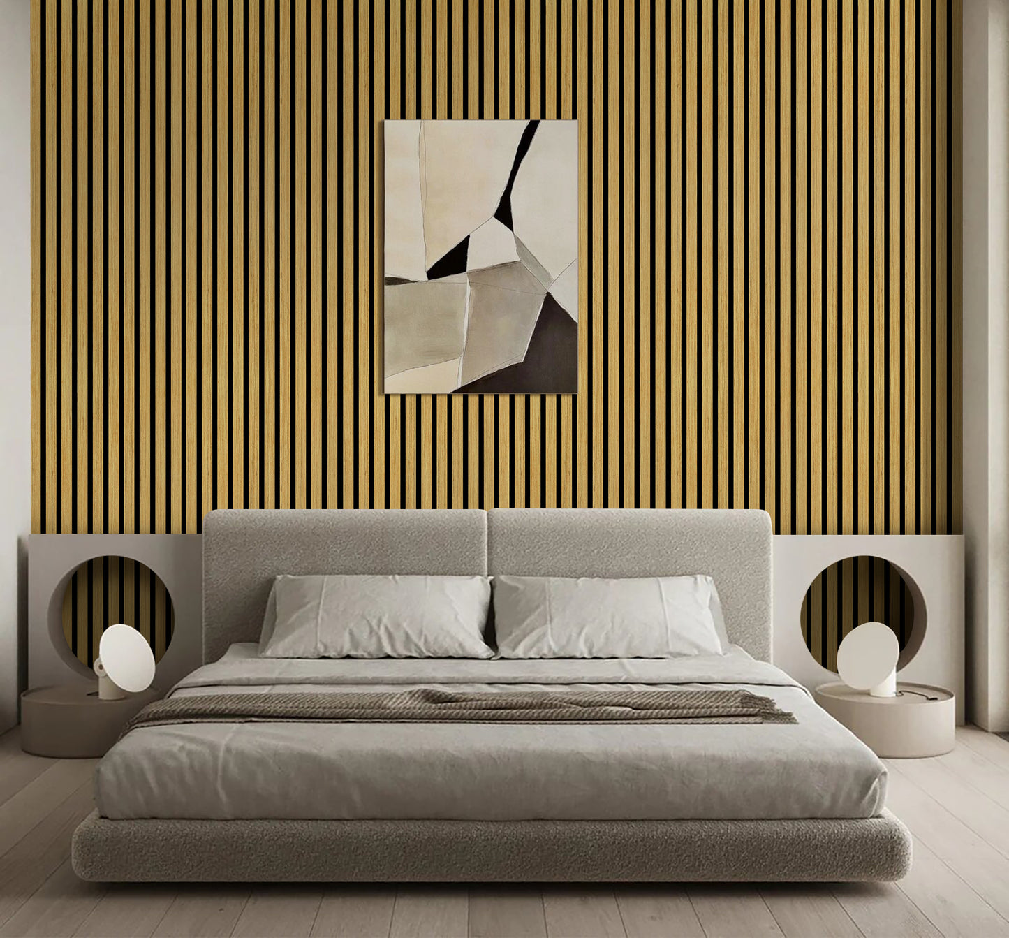 Acoustic Wide Wood Panel - Teak