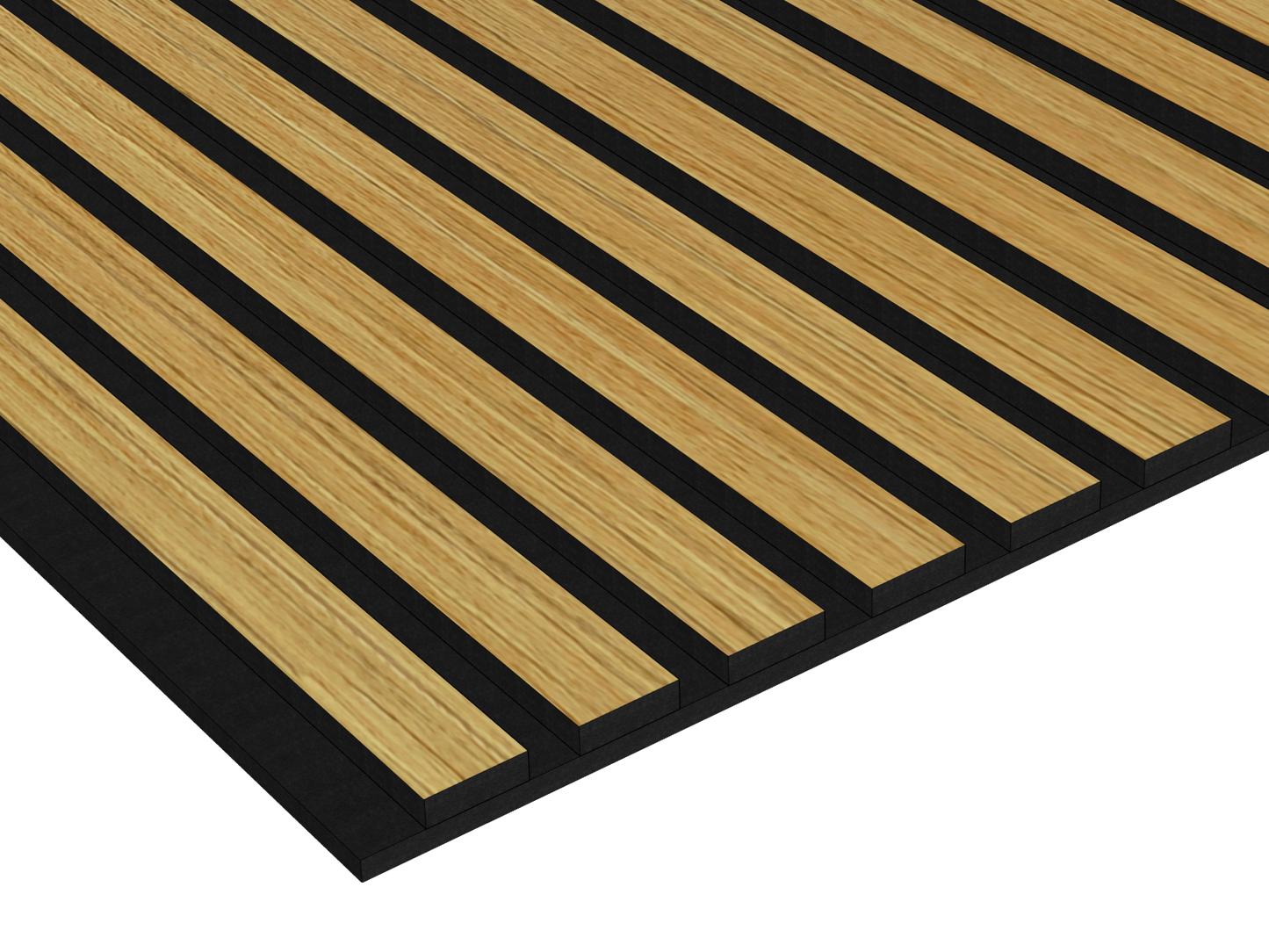 Acoustic Wide Wood Panel - Teak