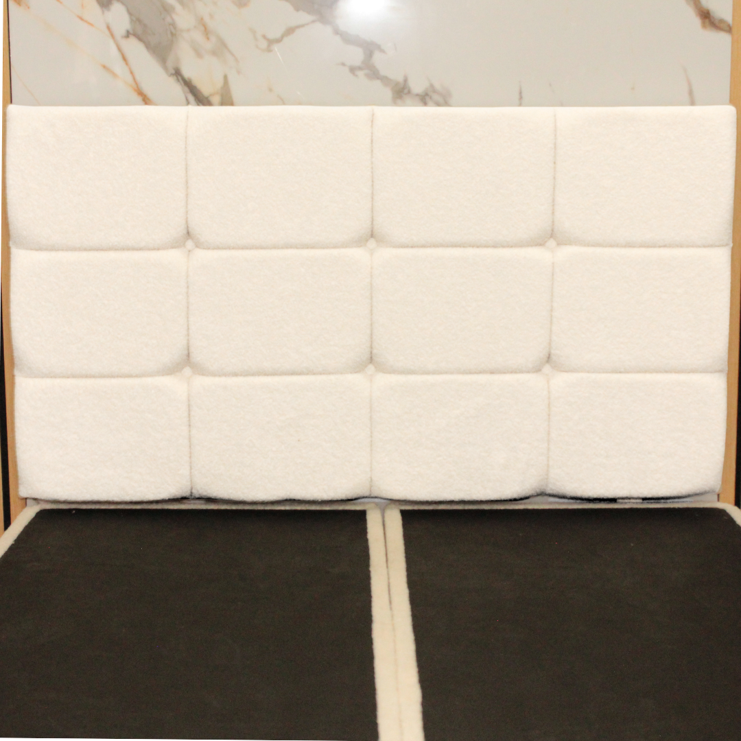 Sloane – Cubic Design with Buttons Headboard - Boucle
