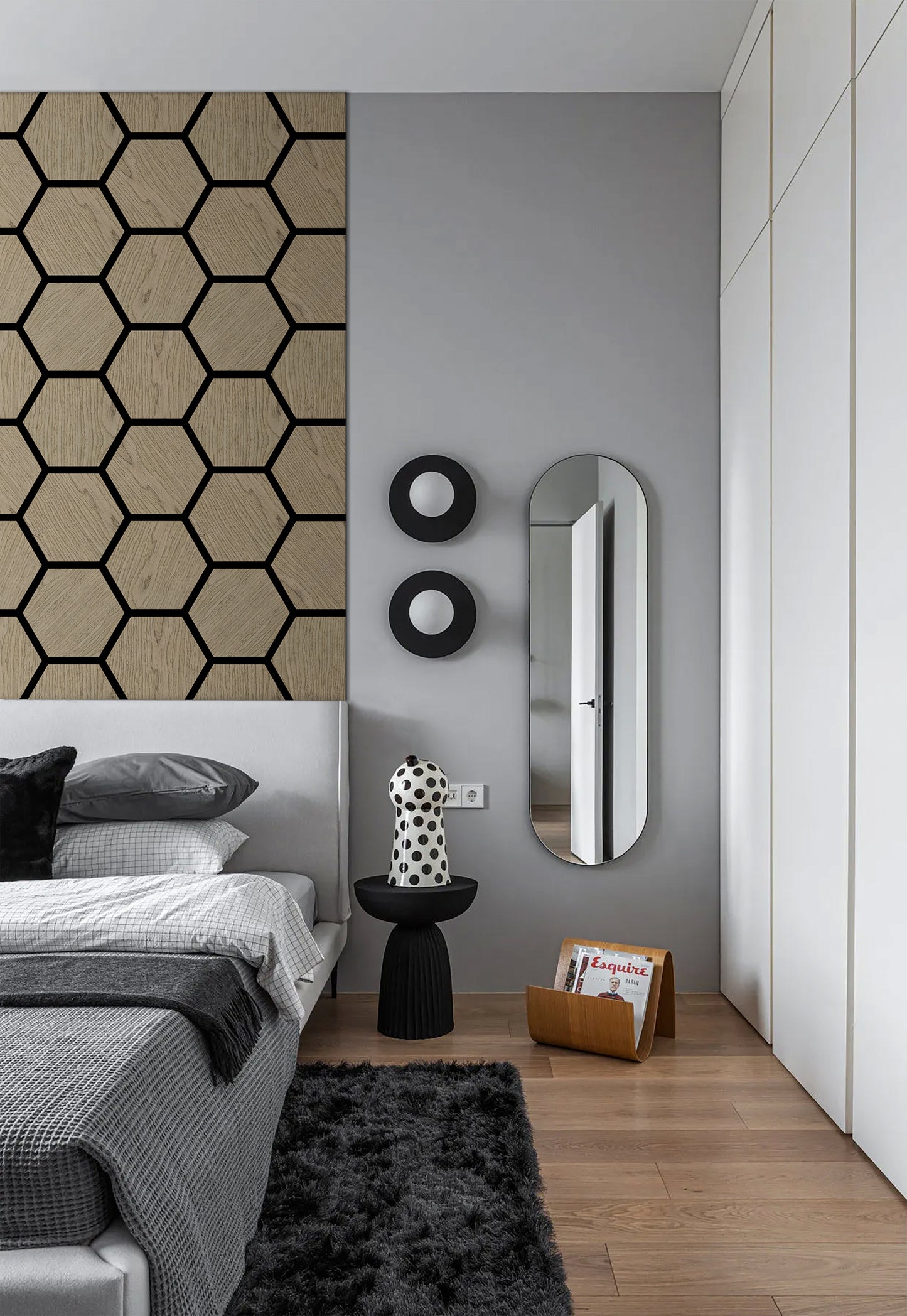 Acoustic Honeycomb Wood Panel - Walnut