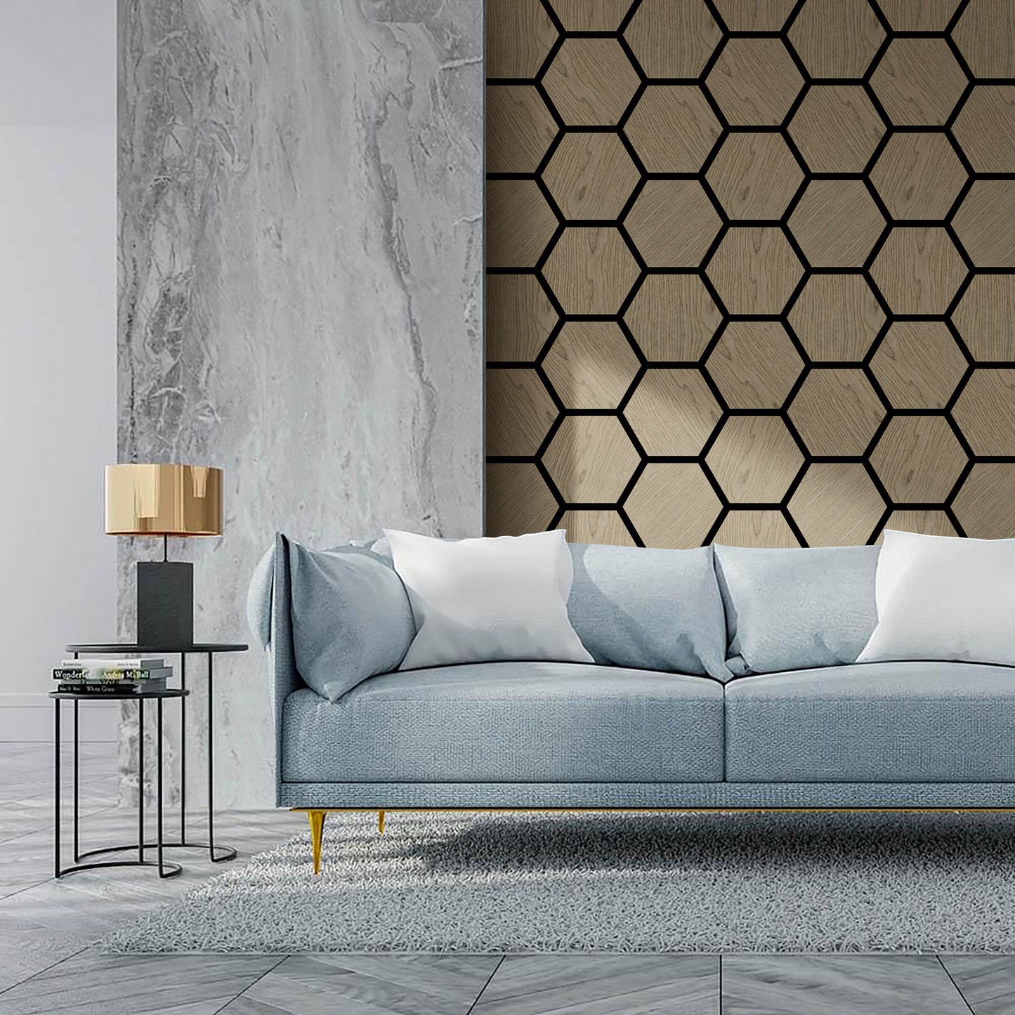 Acoustic Honeycomb Wood Panel - Walnut