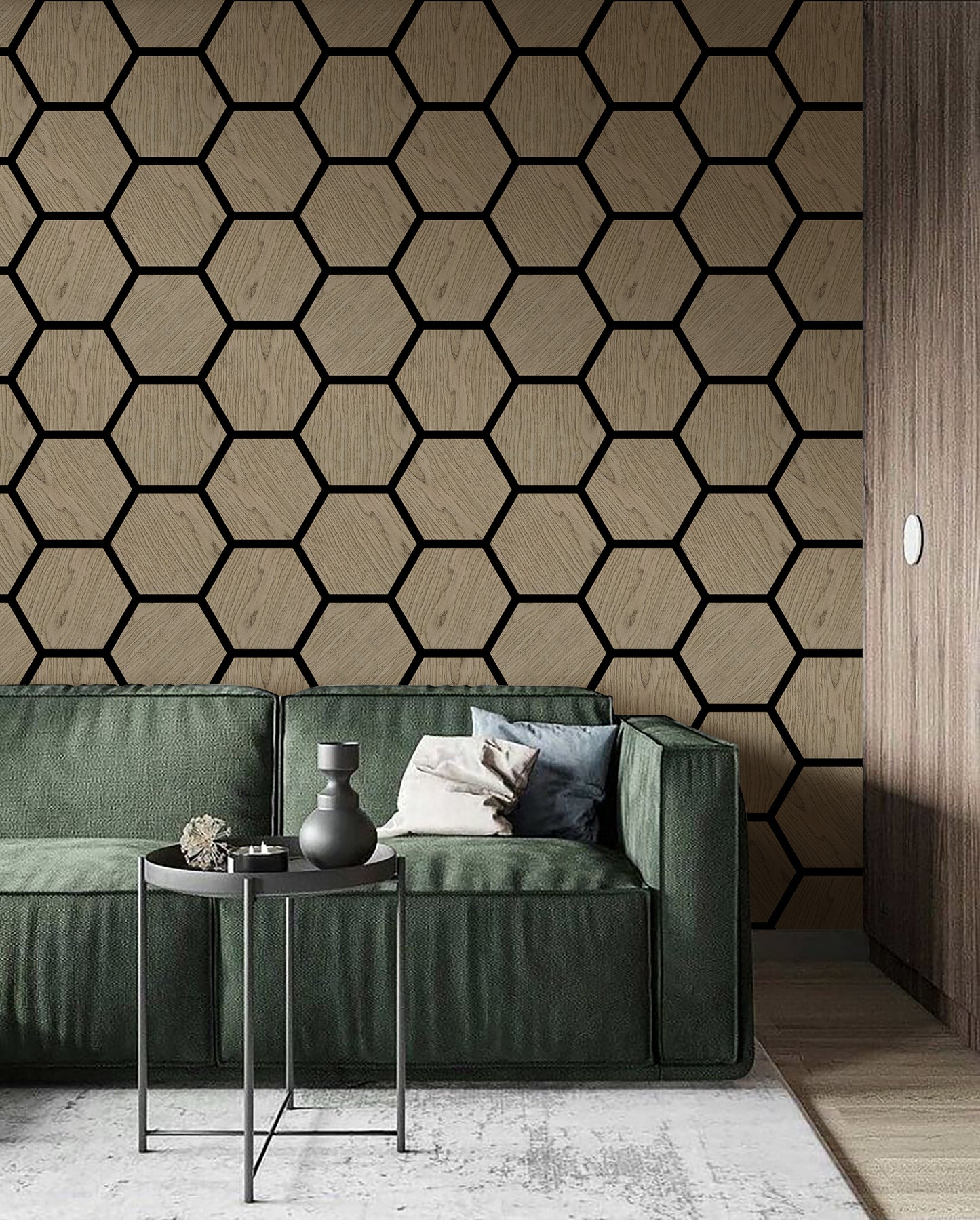 Acoustic Honeycomb Wood Panel - Walnut