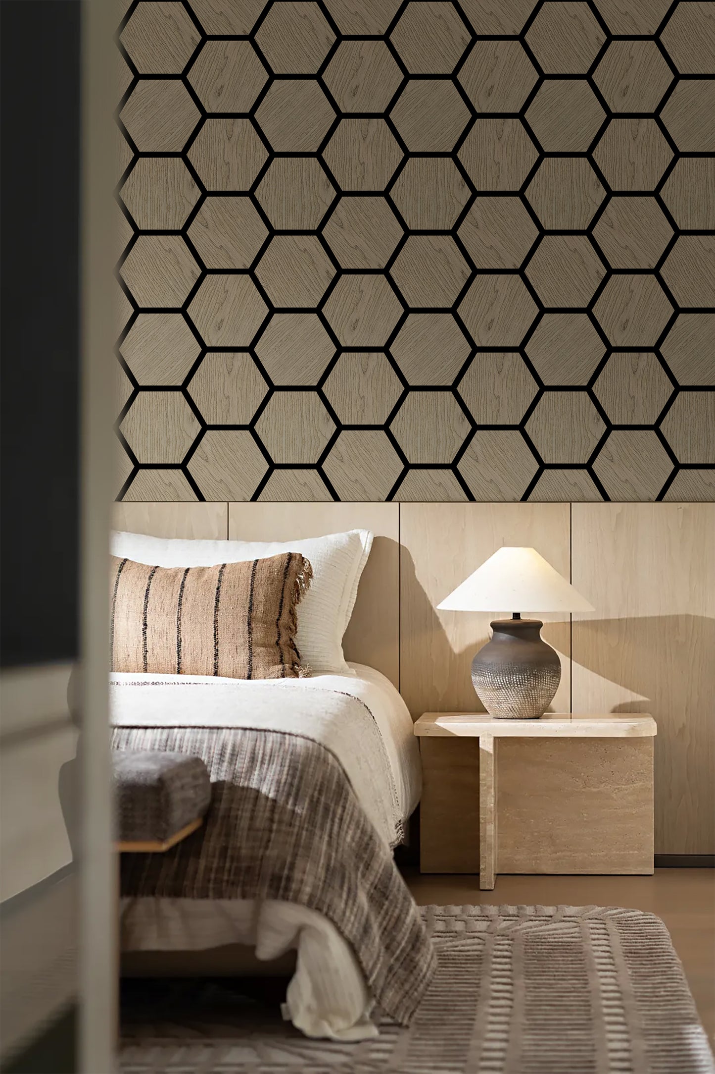 Acoustic Honeycomb Wood Panel - Walnut