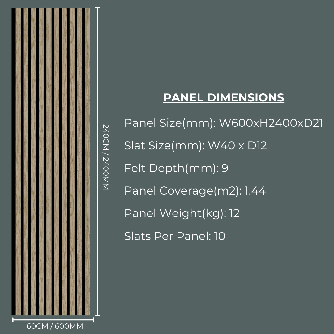 Acoustic Wide Wood Panel - Walnut
