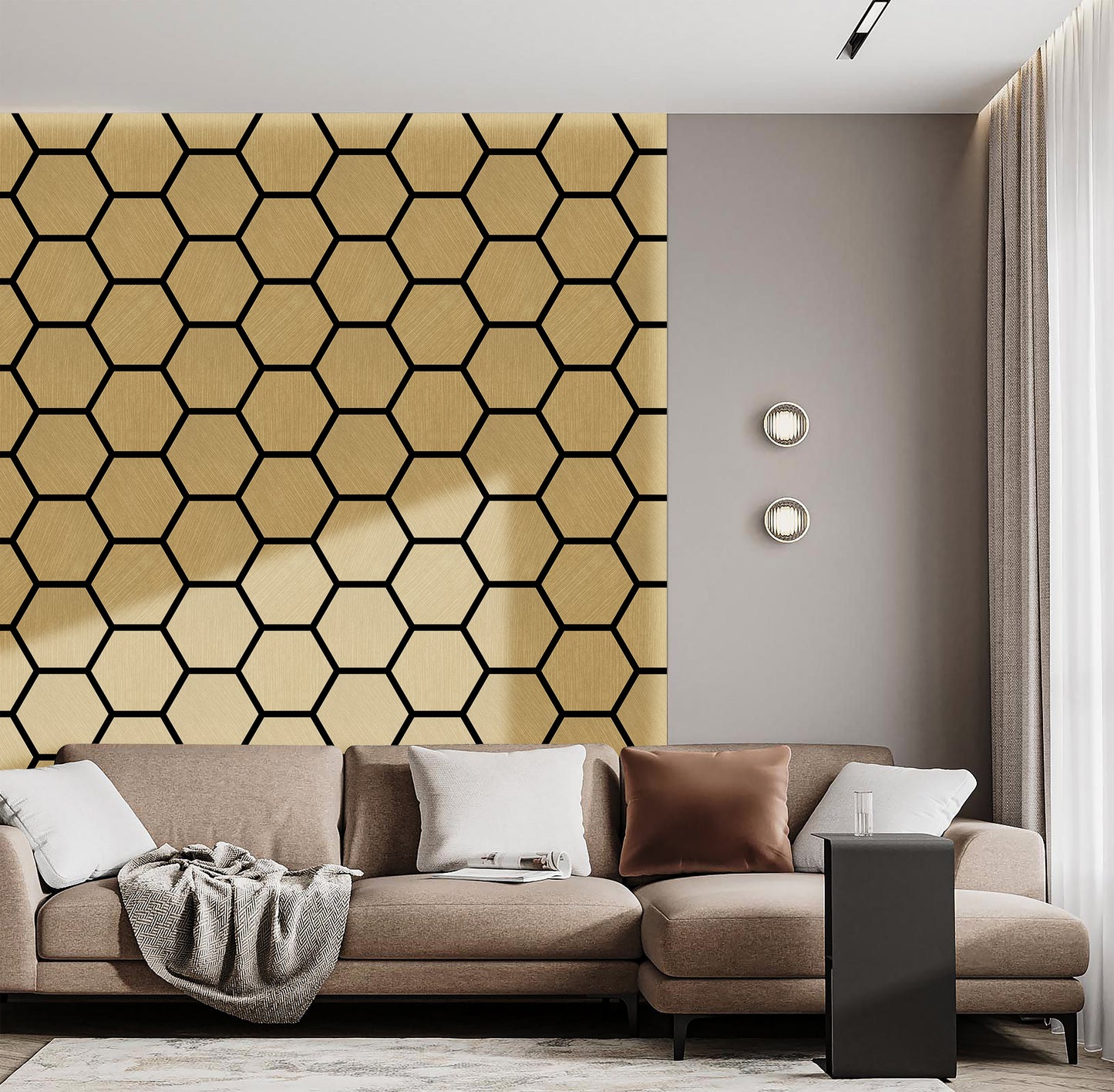 Acoustic Honeycomb Wood Panel - White Oak