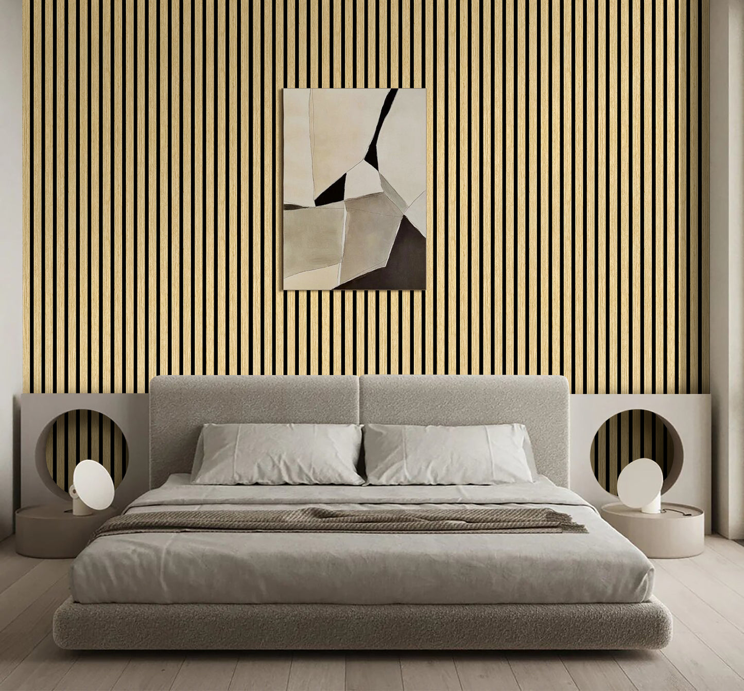 Acoustic Wide Wood Panel - White Oak