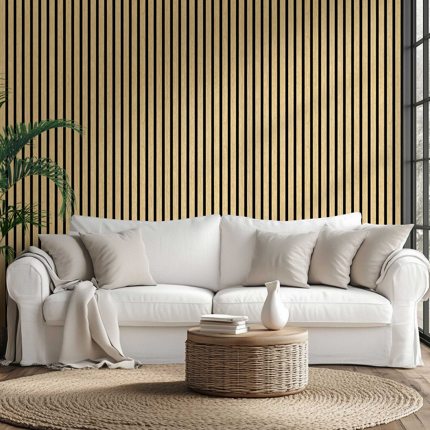 Acoustic Wide Wood Panel - White Oak