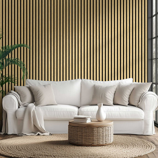 Acoustic Wide Wood Panel - White Oak