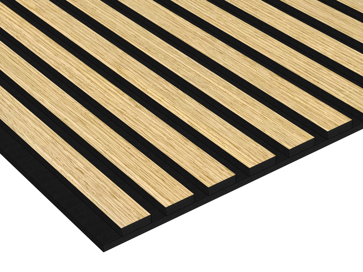 Acoustic Wide Wood Panel - White Oak