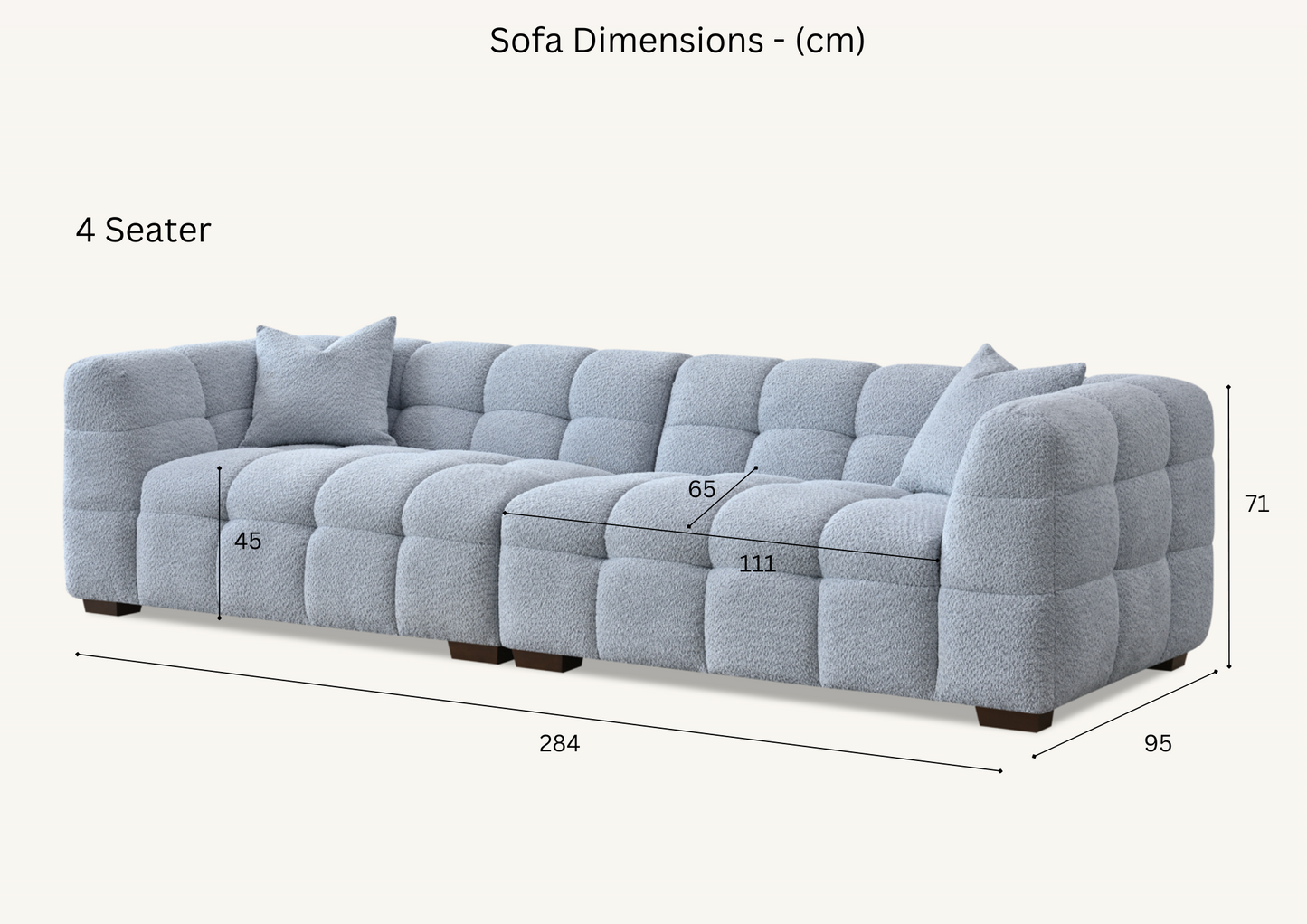 Harper Sofa in Bouclé Fabric