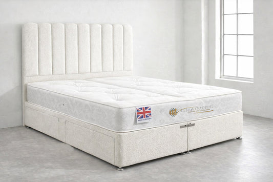 Elara Divan Bed – Cloud Headboard - Boucle