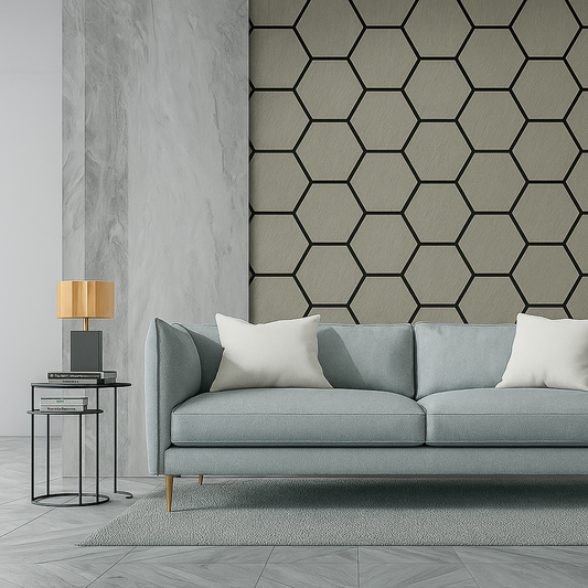 Acoustic Honeycomb Wood Panel - Silver Walnut