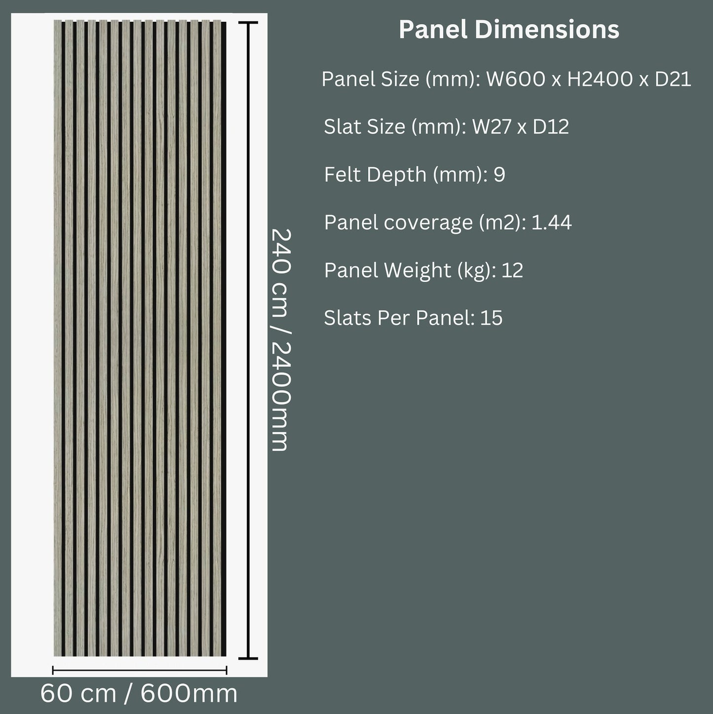 Acoustic Wood Panel - Silver Walnut