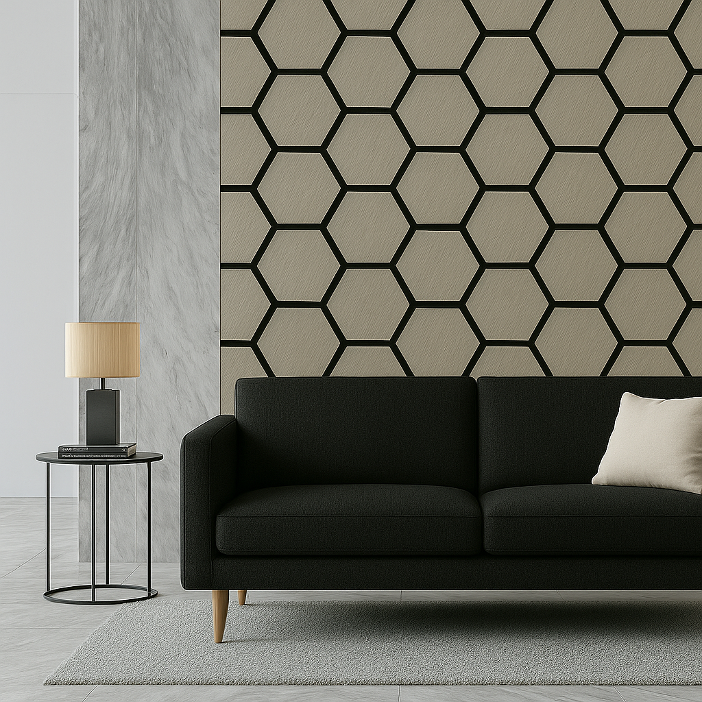 Acoustic Honeycomb Wood Panel - Silver Walnut
