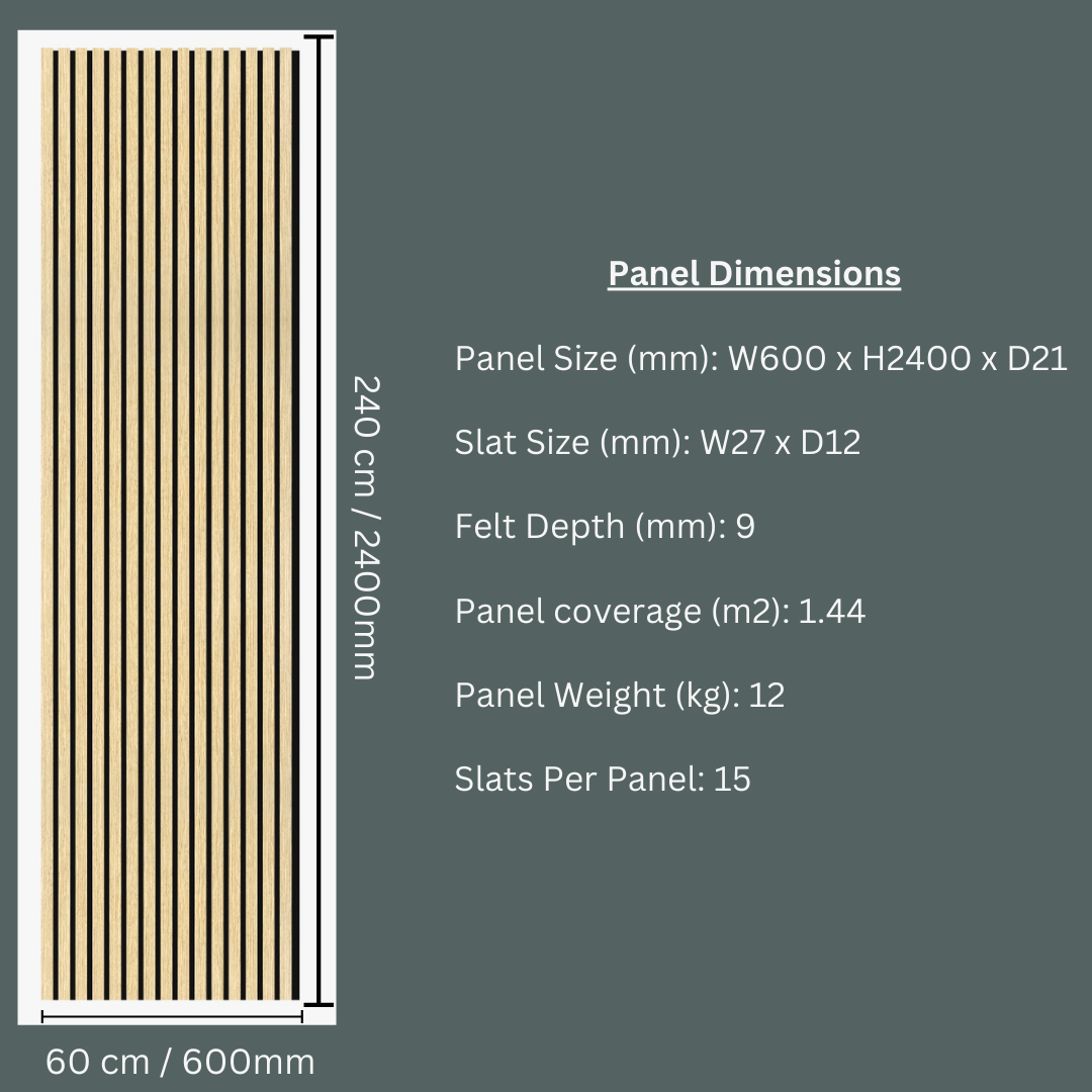 Acoustic Wood Panel - White Oak