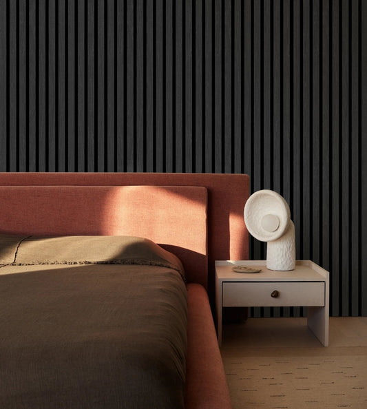 Acoustic Wide Wood Panel - Black Oak